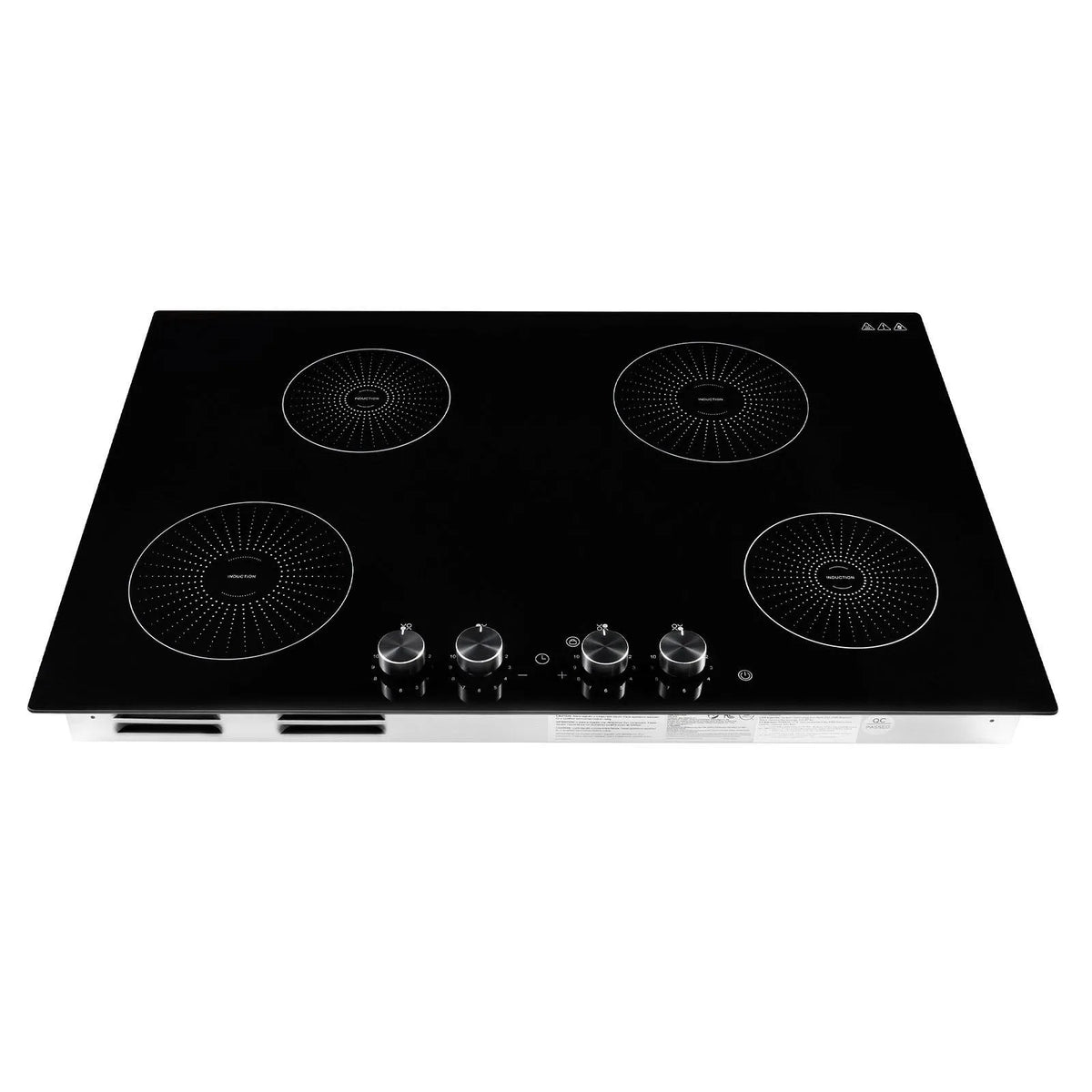 Cuisinière, à Induction 30 Pouces 4 Brûleurs Cuisinière Électrique Intégrée 220V 7200W, Faible Consommation Chauffage Continu, 11 Niveaux de Puissance