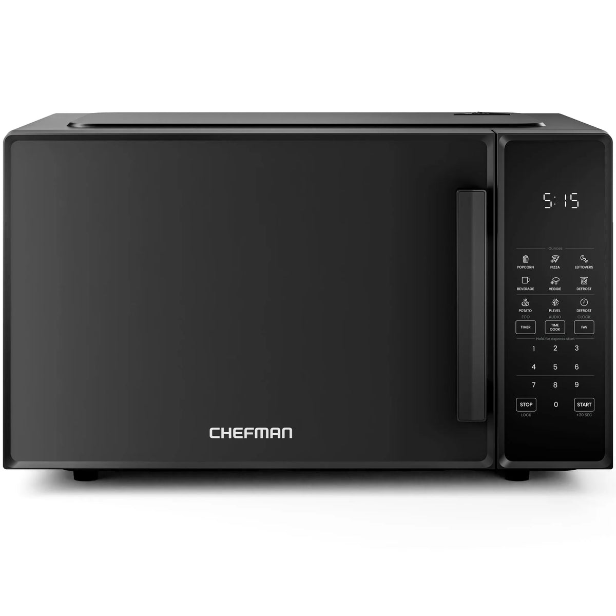 Four à micro-ondes Chefman, 6 Préréglages et 10 Niveaux de Puissance, 1000 Watts, Four à de Comptoir 1,1 pi3, Noir, Comptoir 1,1 Pi3