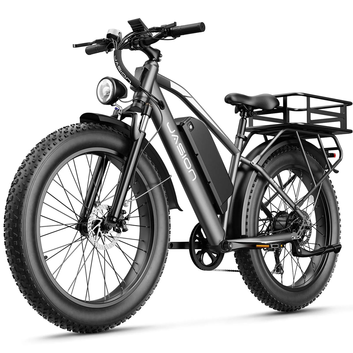 Vélo électrique Jasion, UL2849, 26 Pouces, 4.0 Pouces, 7 Vitesses, EB5 MAX pour Adultes avec Moteur de Pointe 1500W, Batterie 48V 15Ah Électrique