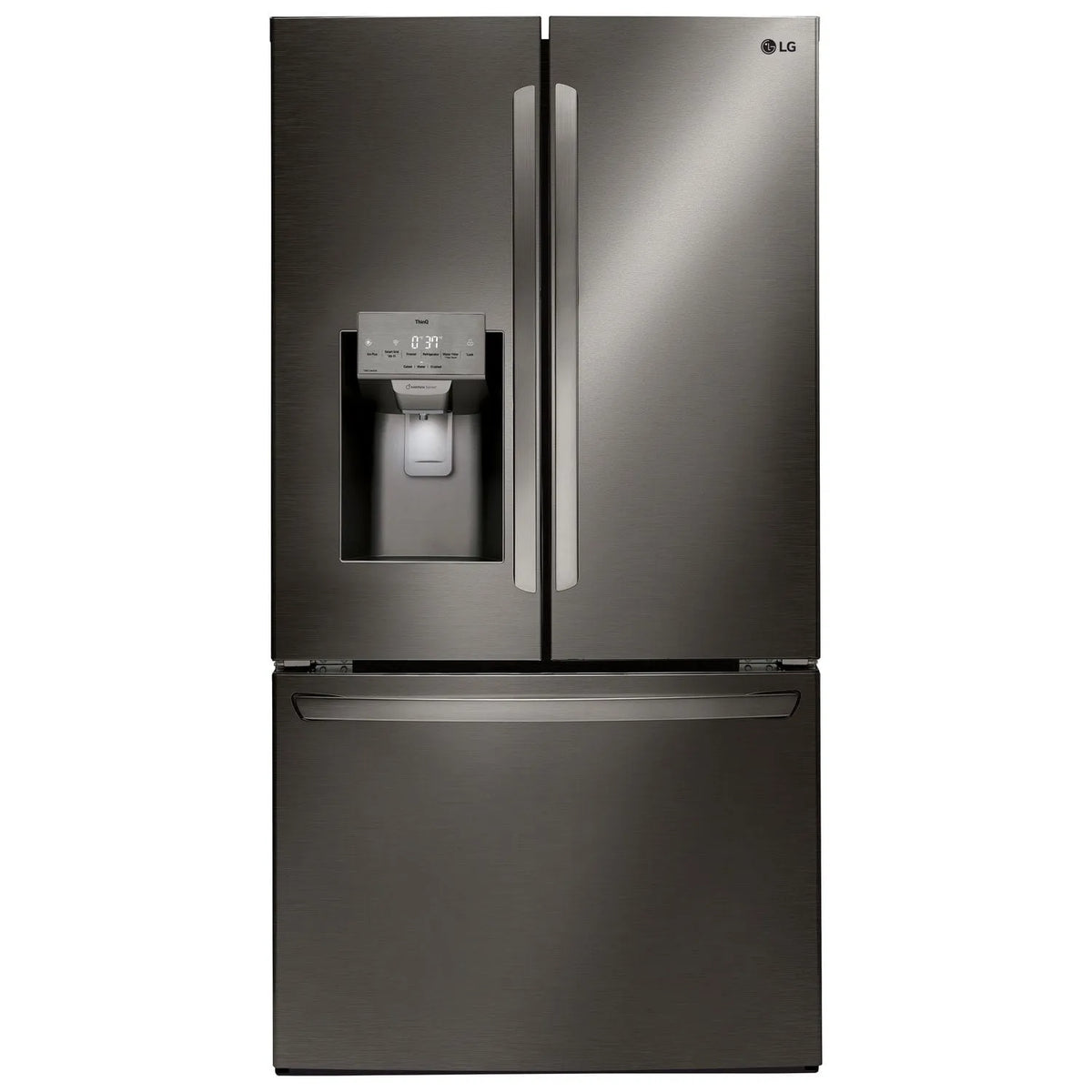 Réfrigérateur LG, 27,7 Pi3, LRFS28XBD, à Portes Françaises de 36 pouces, 7 pi3, Distributeur d'Eau et de Glace, acier inoxydable Noir