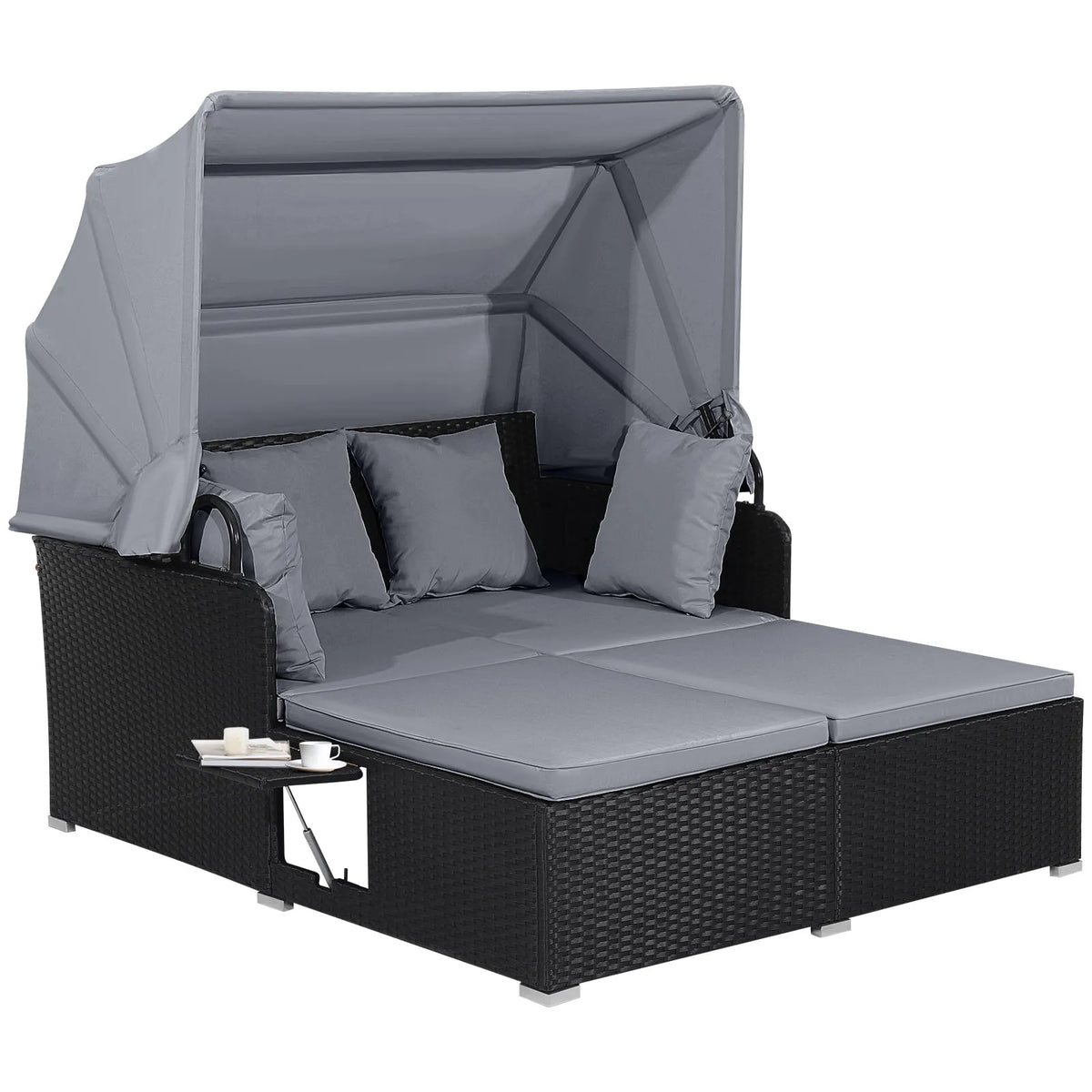 Lit, Gris, mobilier de chambre pour couchage, meuble de couchage pour la maison