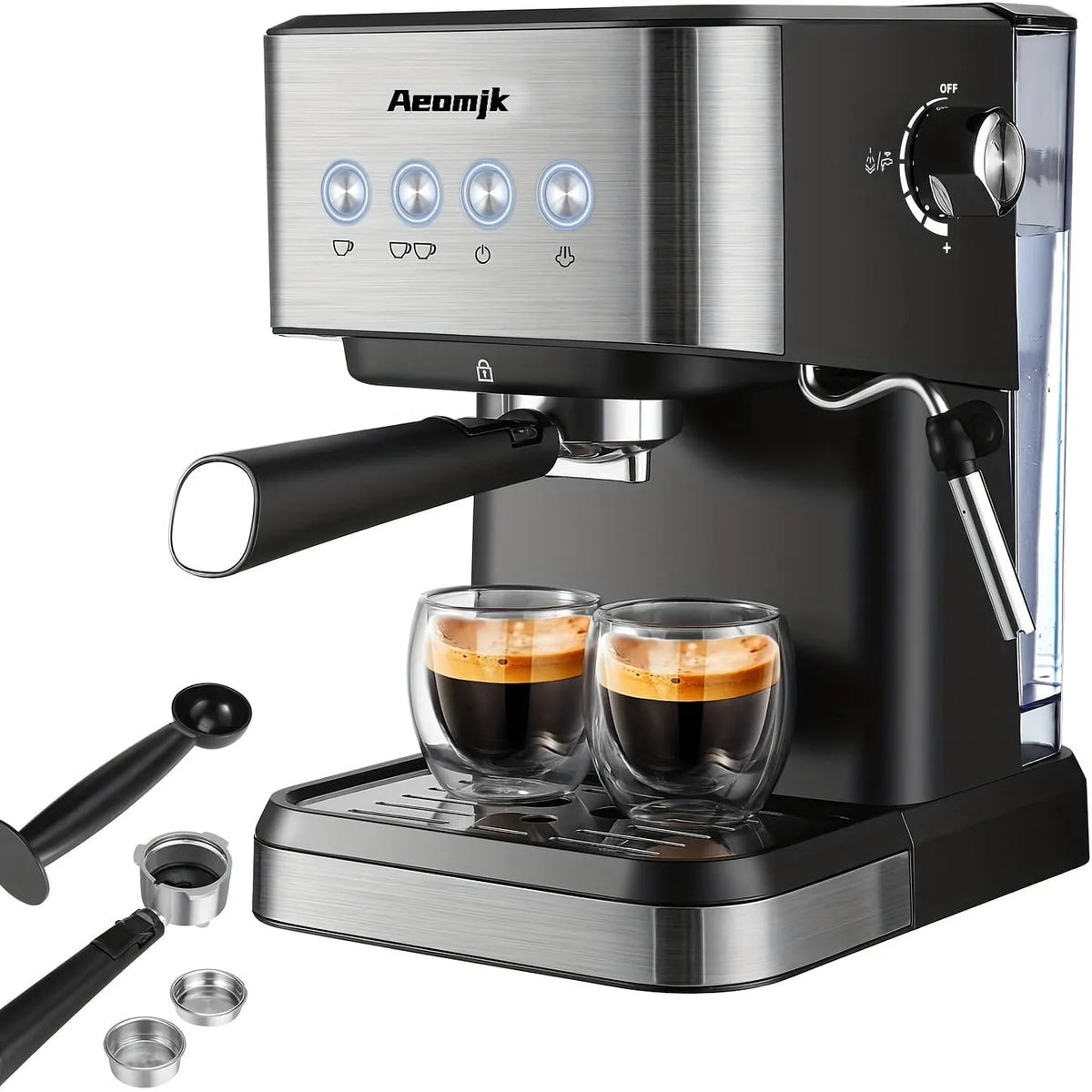 Machine à espresso, à Chauffage Rapide, Buse pour Mousser le Lait, les Baristas à la Maison