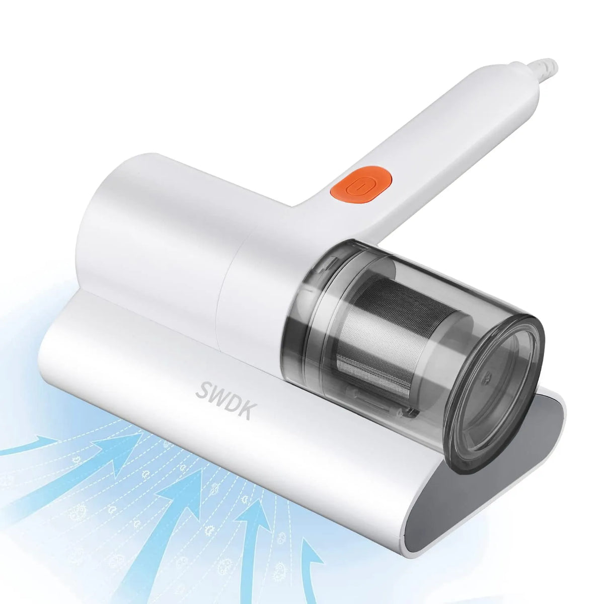 Aspirateur, Machine à Main pour Nettoyer le Canapé, Nettoyeur en Profondeur pour le Nettoyage du Lit, Draps et des Tissus, Aspiration du Sofa Blanc