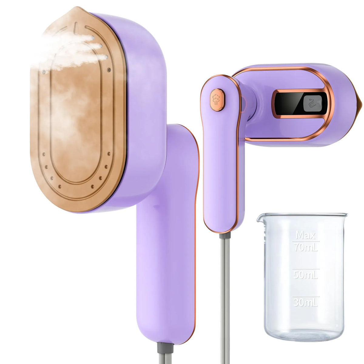 Petit Vaporisateur 2 en 1, Poignée Rotative à 180°, Chauffage Rapide, Léger, Défroisseur de Voyage Portable pour Vêtements