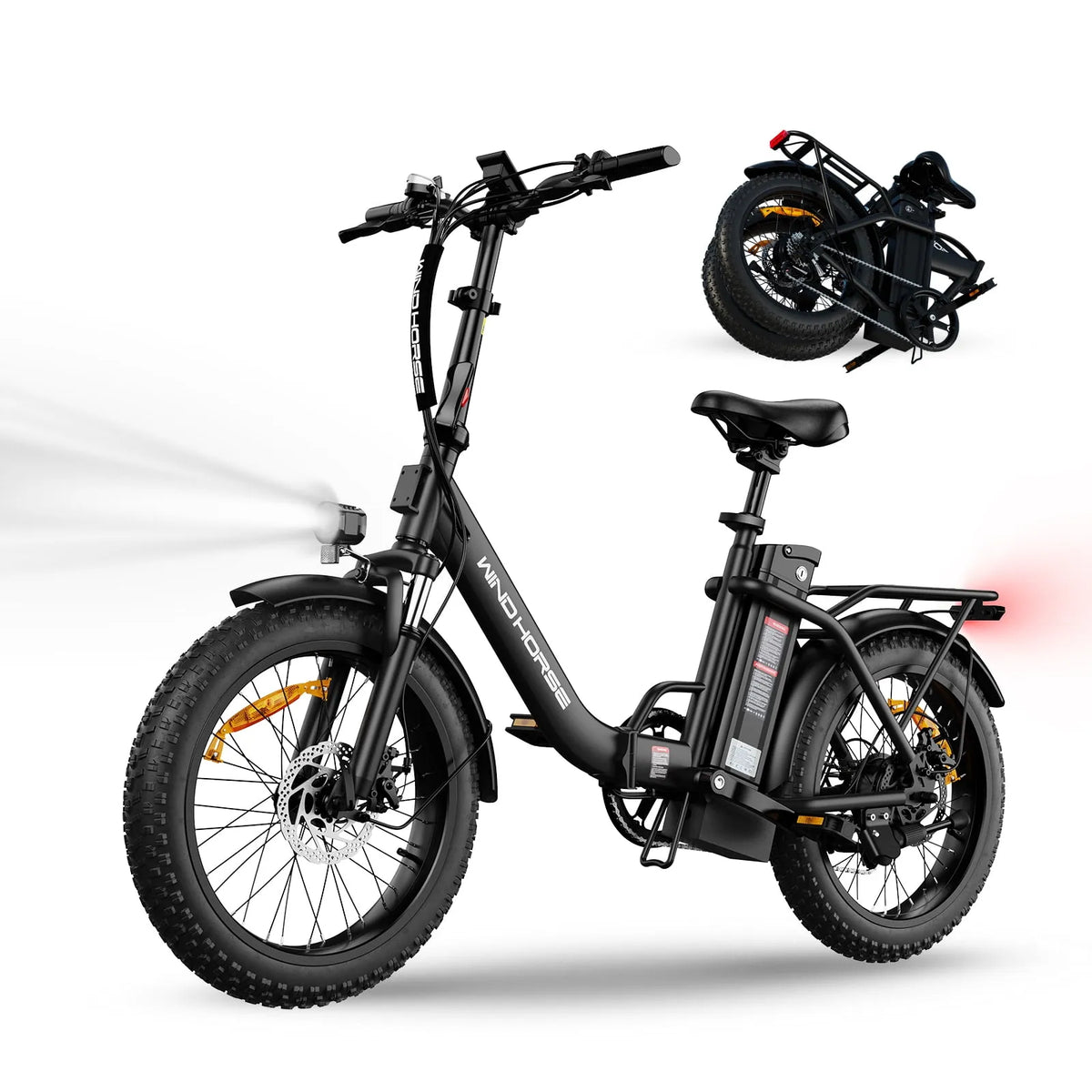 Vélo électrique, 748,8Wh, à Pneus Surdimensionnés 20 Pouces pour Adultes, Moteur de Pointe 983W 20 Mi/h