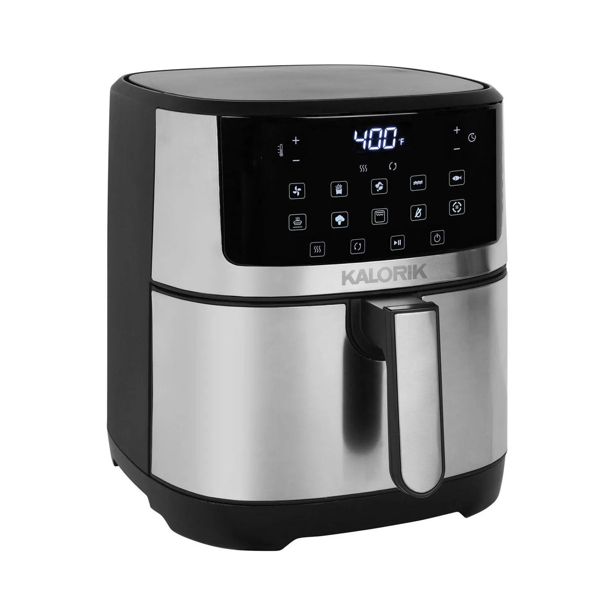 Friteuse à air AFK5QCRSS43, Kalorik en céramique à écran tactile de 5 quarts, acier inoxydable