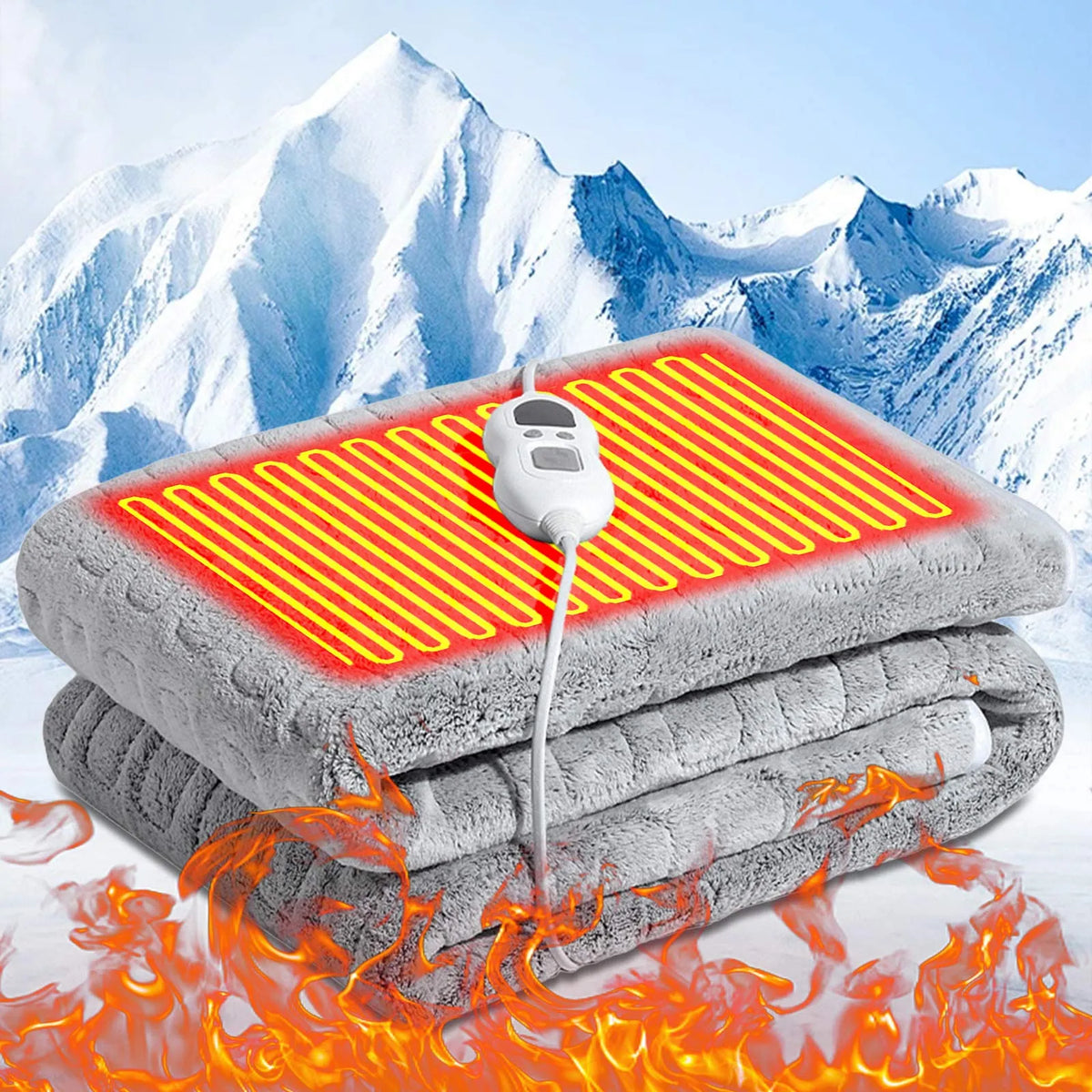 Canapé, 3 Réglages de Température, Couverture de Réchauffement 110 V US, Chauffage Rapide, Confortable pour les Genoux, Bureau, Domestique