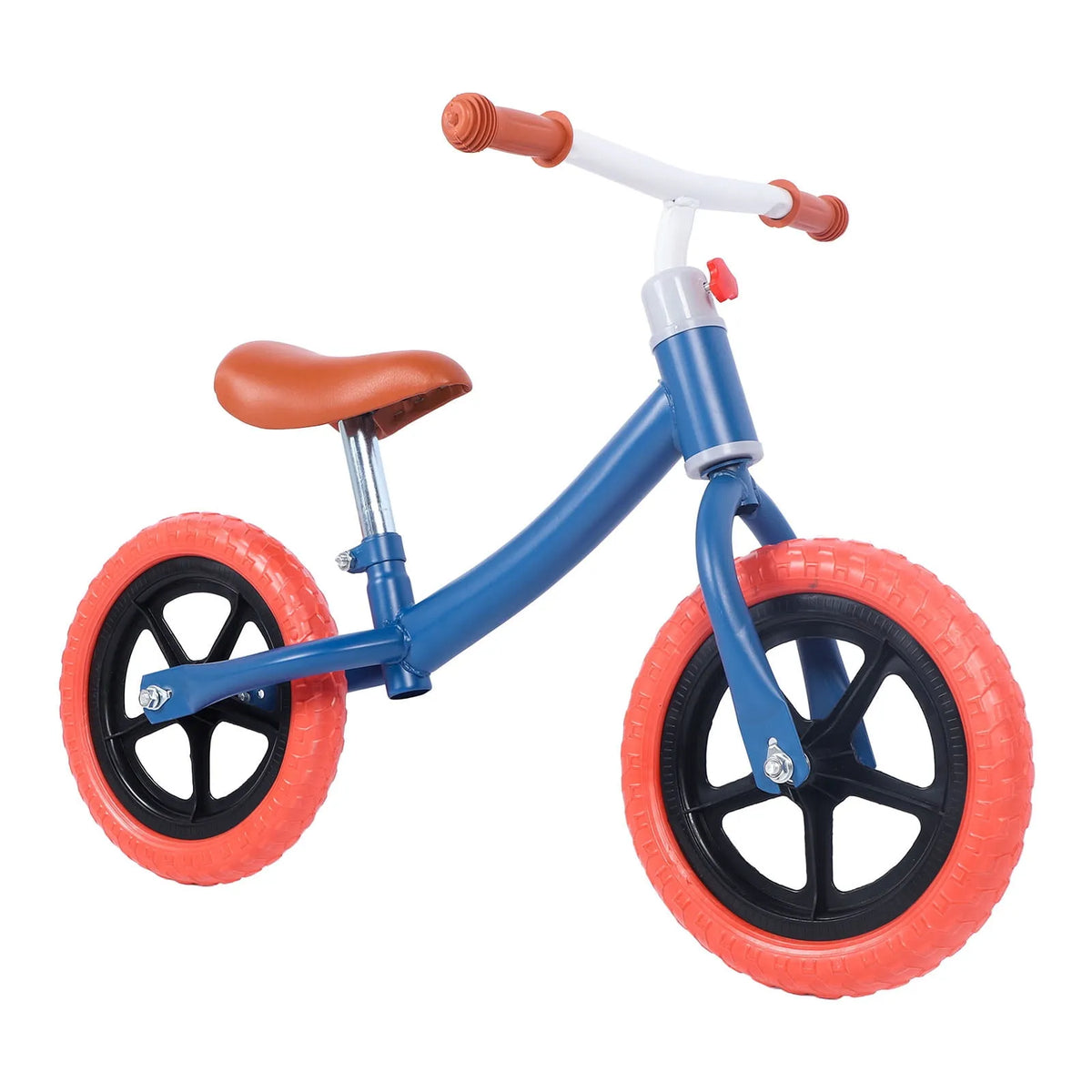 Vélo Poussé pour Enfants en Acier à Haute Teneur en Carbone, 2 Roues, Léger et Souple en PU, Poignée en Caoutchouc Antidérapante, Vélo pour Enfants