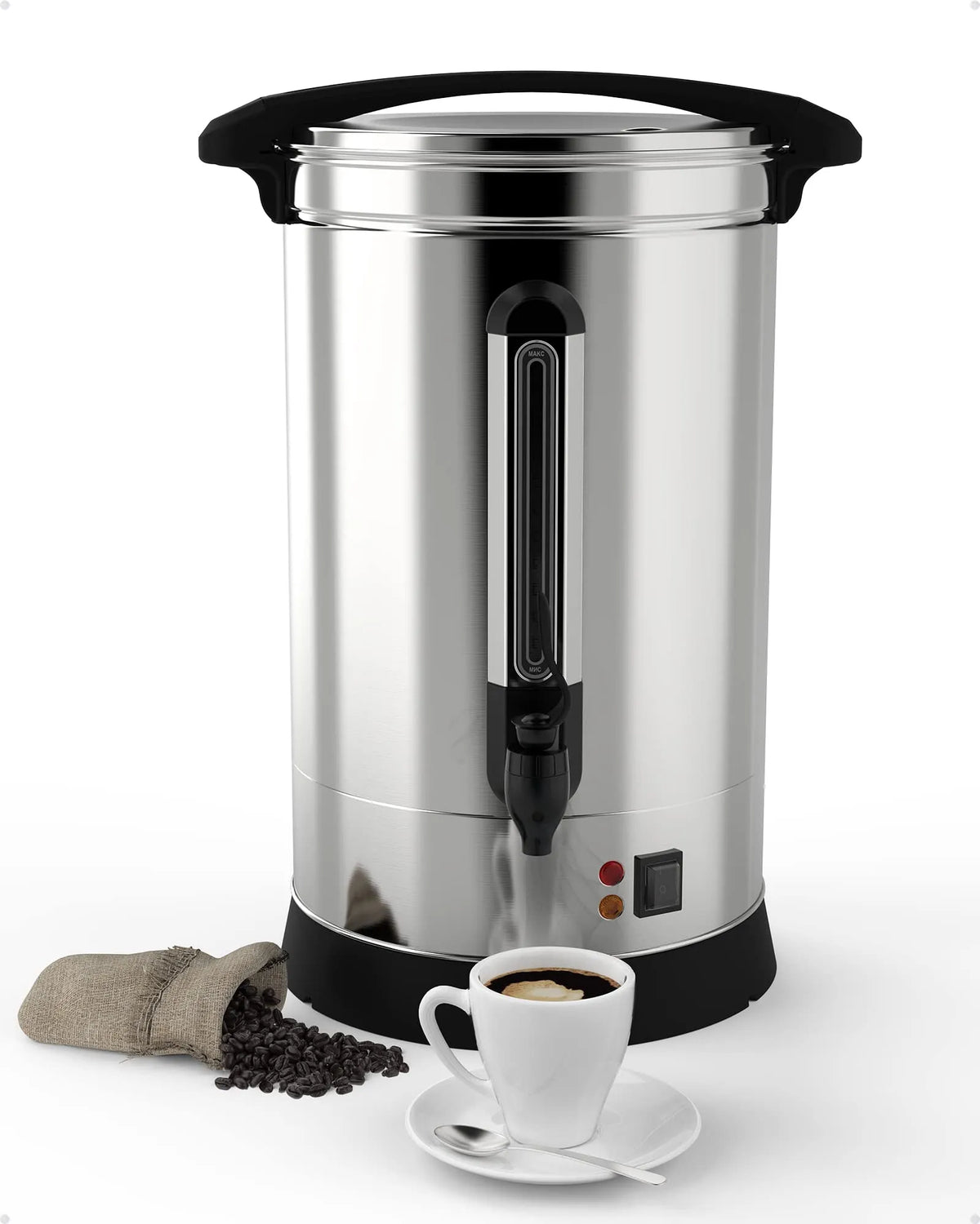 Machine à café, en acier inoxydable 14 L/18 L pour Église, Urne à Café Commerciale à Infusion Rapide 100/120 Tasses, Salons et Autres