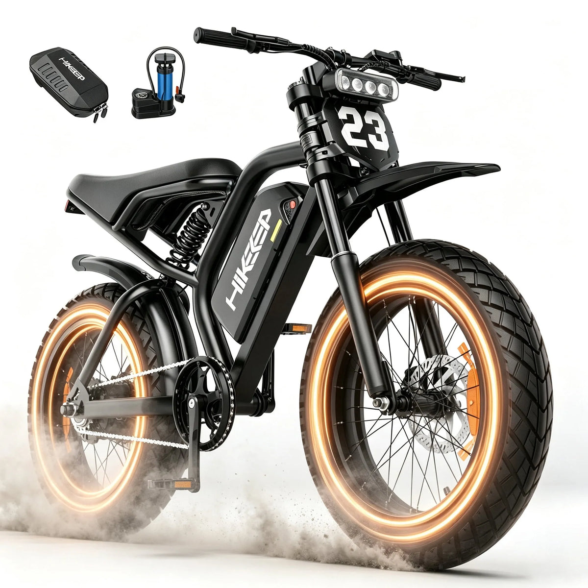 Vélo électrique, Tout-Terrain à Pneus Surdimensionnés 20 Pouces pour Adultes, Moteur de Pointe 1500W, 28MPH, Freins à Disque Doubles, Certifié UL2849