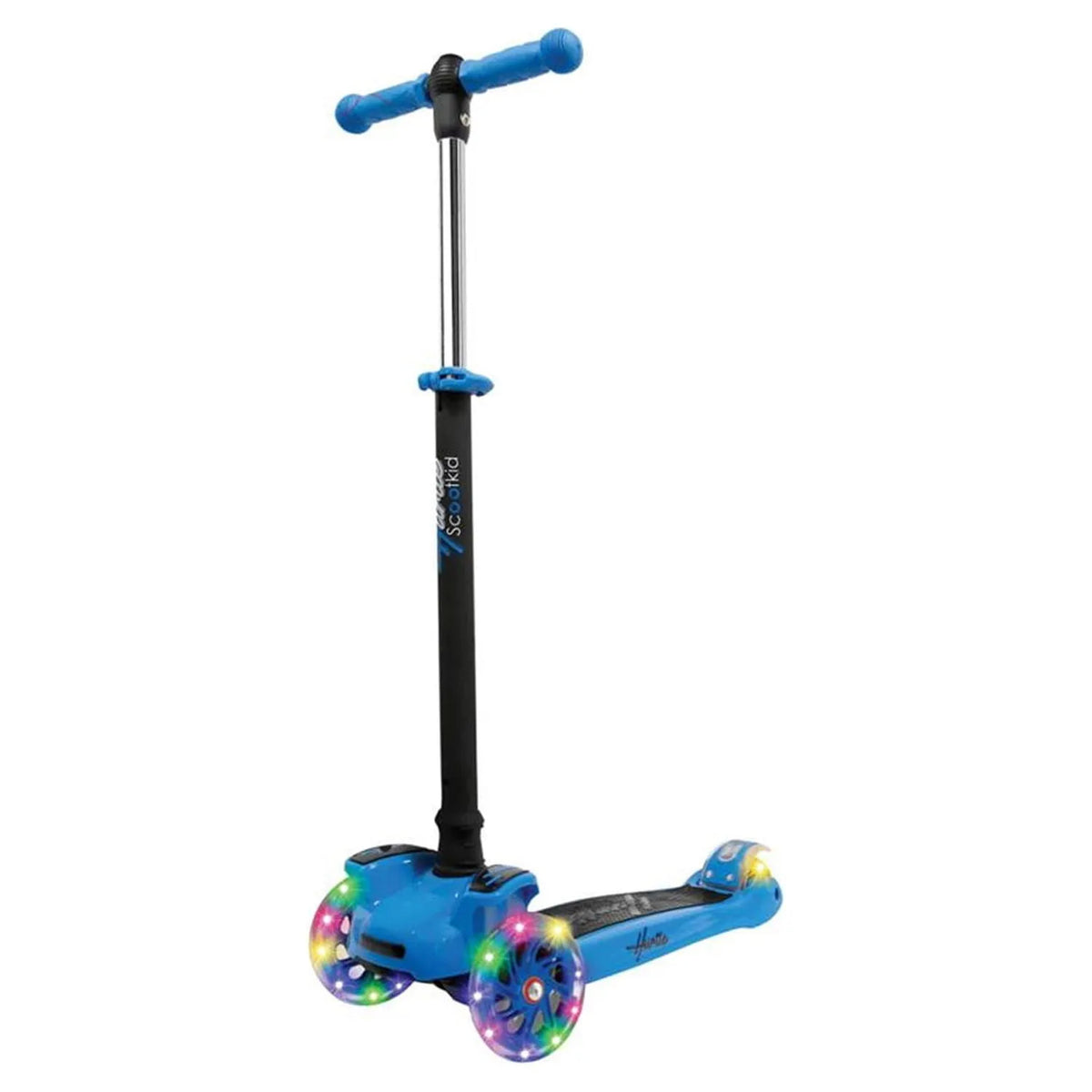 Roues à DEL, ScootKid Trottinette Jouet pour Tout-Petit à 3 Roues, Bleu