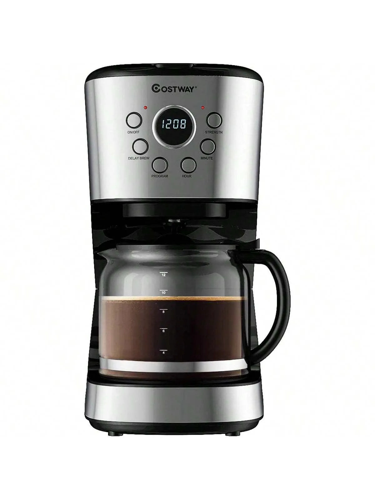 Machine à café, cafetière électrique, Programmable à Écran LCD de 12 Tasses