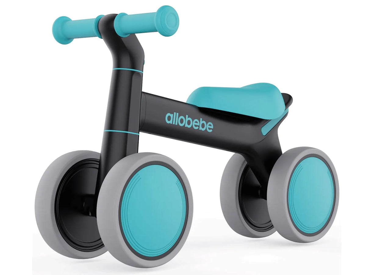 Vélo, d'Équilibre pour Bébé, Vélo pour Tout-Petits de 12 à 36 Mois Garçons Filles, 4 Roues Silencieuses et Siège Doux, 1 An O