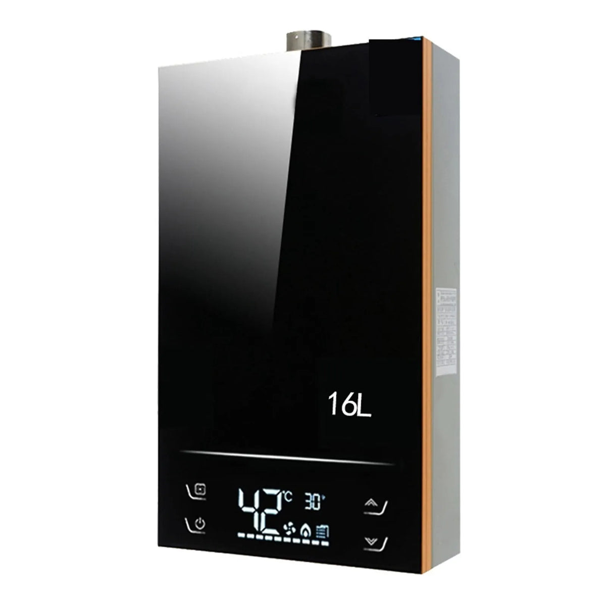 Faciles à Installer, Chauffages à Eau Chaude au Gaz Geyser Instantanés à Gaz Numérique LCD Sans Réservoir à Émissions Fortes 16 L pour la Maison