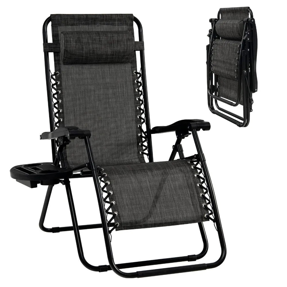 Chaise, Zéro Gravité, Chaise Longue Inclinable Pliante Réglable avec Oreiller