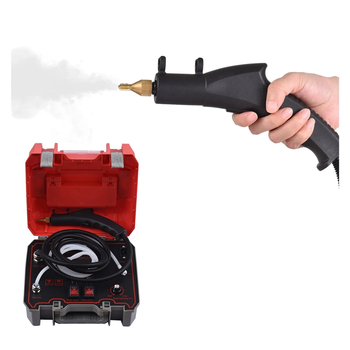 Machine de Nettoyage à Vapeur Pressurisée à Haute Température pour Cuisine Salon Salle de Bain Voiture, Nettoyeur à Vapeur Portable 2000 W, Facile à