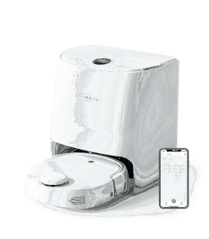Aspirateur robot laveur, robot T10, Idéal pour les Poils d'Animaux, Navigation LIDAR et Cartographie Laser, Fonctionnement Silencieux, Blanc