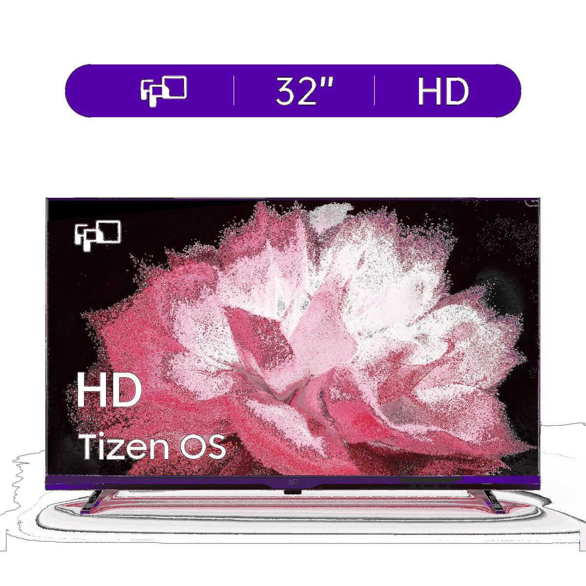 Téléviseur intelligent, Samsung, 32 Pouces, Téléviseur à Écran Plat LED Tizen OS HD 720p avec TV Plus, Dolby Audio, HDR10, Gaming Hub, Commande Vocale