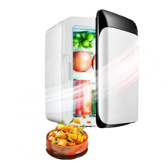 Réfrigérateur portable, Stockage du Lait Maternel Noir et Blanc 230 V Prise UK, Mini- Portable de 10 L pour Voiture et Maison, Aliments, Boissons