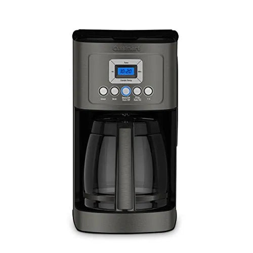 Machine à café Cuisinart, Carafe en Verre de 14 Tasses en acier inoxydable Noir, DCC-3200BKS Perfectemp