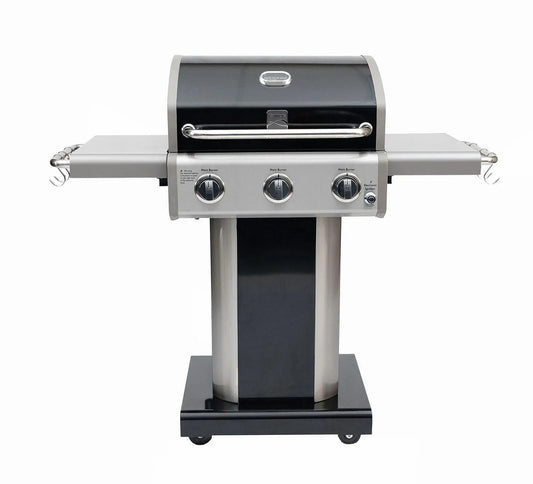 Barbecue, Kenmore à gaz sur pied à 3 brûleurs, Noir, Kenmore Gril à gaz sur pied à 3 brûleurs