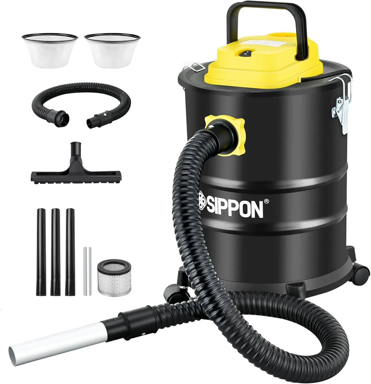 Aspirateur, 1000 W, à Cendres, Cuisinière à Granules avec Base à Roulettes et Fonction Soufflerie, s à Granules, Cuisinières à Granules