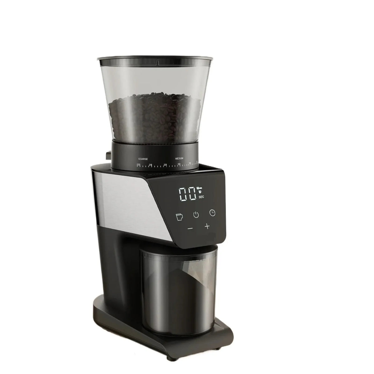 30 Vitesses pour Espresso, Stockage Visuel des Grains, Infusion Manuelle, Café Américain, Moulin à Meules Automatique Électrique pour Café