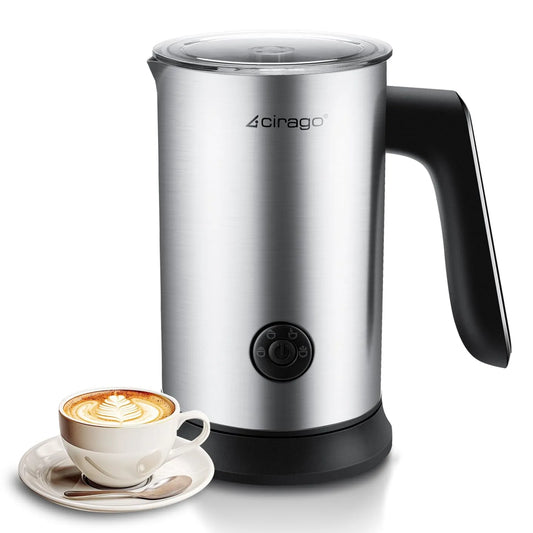 Cappuccinos, Mousseur à Lait 4 en 1 Cuiseur Vapeur Électrique Automatique pour Lait chaud et Froid et Chauffe-Lait pour Latte, Lait, Macchiato