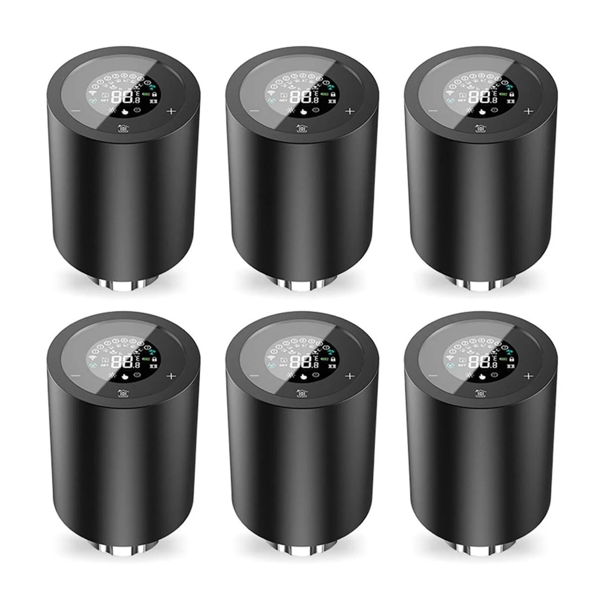 Valve TRV Thermostat Automatique Programmable Commande Vocale de Température pour Alexa Google Home, Tuya Actionneur de Radiateur Intelligent