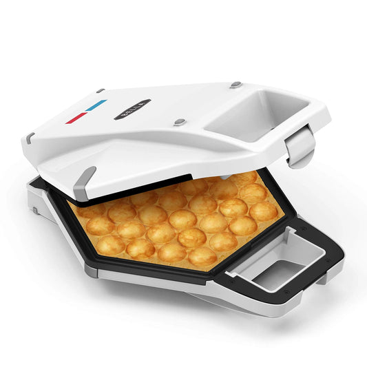 Fer à Chaffles Céto, Gaufrier à Bulles pour Déjeuner Style Hong Kong Dessert Gaufres 9 pouces, Plaques en Fer Antiadhésives Sans PFOA pour un