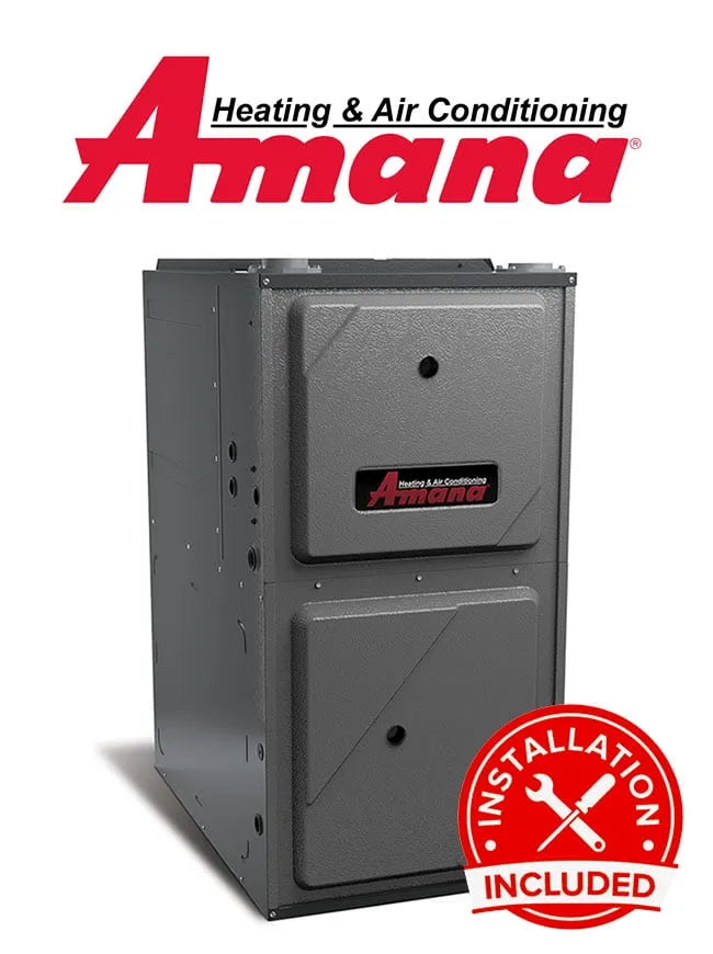 Four AM9C96,120k BTU, Installé, Deux Étapes, Multi-Vitesse ECM, à Gaz