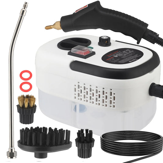 Nettoyeur vapeur, 1500W, 6 Vitesses, 4 Accessoires Multi-Surfaces 1500 W 105 Degrés Celsius Haute Température, Poignée Ergonomique Réglable à 6