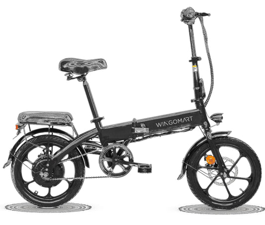 Vélo électrique, IP54, 27 Km/h, Adultes Batterie 16 Pouces Autonomie jusqu'à 65 km avec Moteur 500 W / Pliant