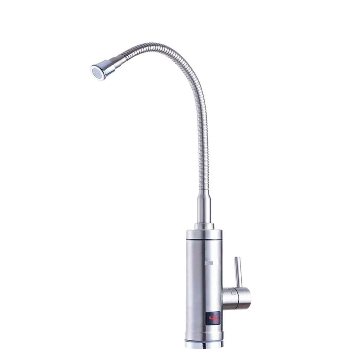 Chauffe-eau instantané sans réservoir, Robinet en acier inoxydable Cuisine Chauffe-Eau 3000 W Affichage Numérique, Qualité Saine