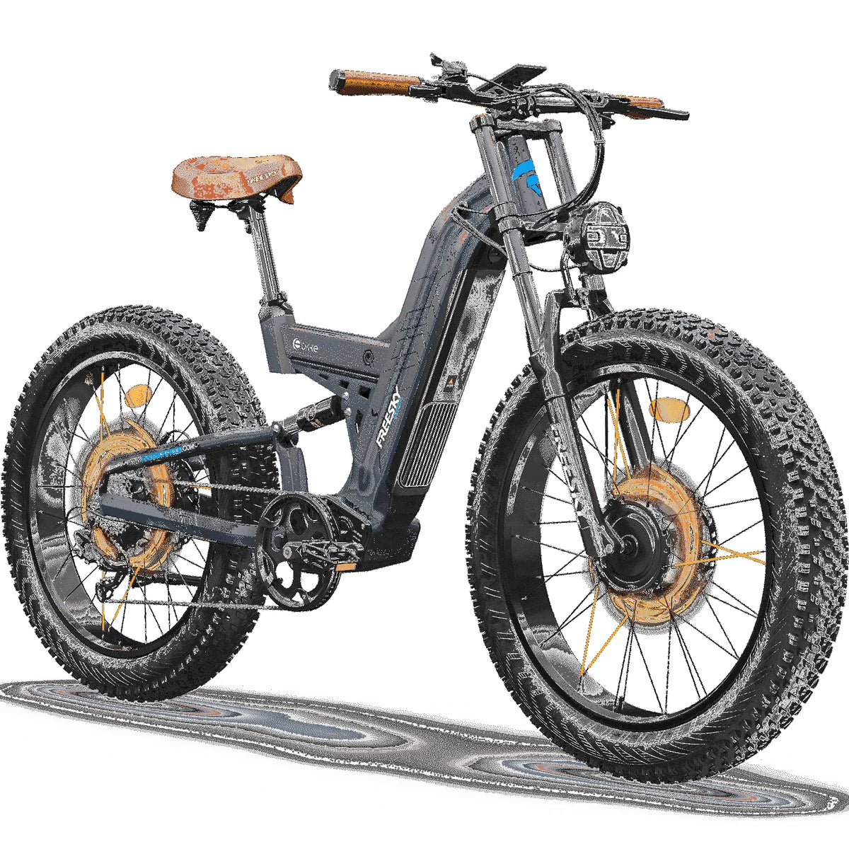Vélo électrique FREESKY, UL2849, 26 Pouces, à Double Moteur 4000W pour Adultes, Batterie Cellules 48V 30AH Autonomie 120Miles, Rapide 40MPH AWD