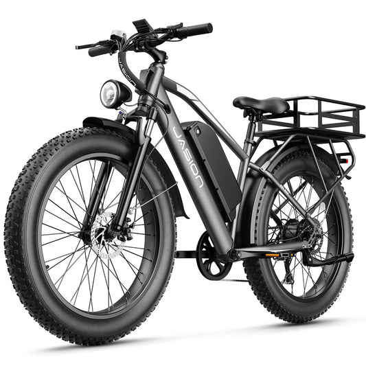 Vélo électrique Jasion, UL2849, 26 Pouces, 4.0 Pouces, 7 Vitesses, EB5 MAX pour Adultes avec Moteur de Pointe 1500W, Batterie 48V 15Ah Électrique