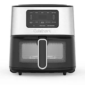 Friteuse à air Cuisinart, chaud à Panier de 6 Pintes Noir/argent, Bon État, Grande Capacité Cuiseur Sans Huile