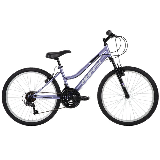 Vélo de montagne Huffy, Convient aux cyclistes de 58 à 70 po, Rock Creek 24 po, femmes, violet
