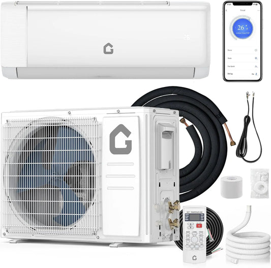 Climatiseur mural, 20 SEER2, SEER2, 9000 BTU jusqu'à 450 Pi2 20 230 V Refroidissement et Chauffage télécommande