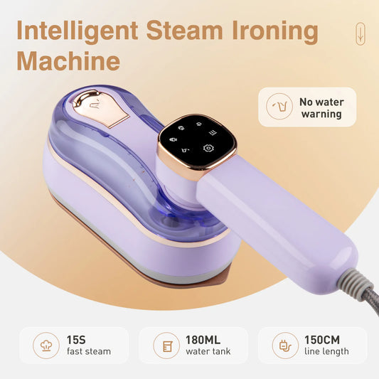 Fer à Vapeur Portable à Chauffage Rapide en 15 s, Défroisseur à Vêtements Portatif 2-en-1 Professionnel pour Voyage, Puissant, Écran DEL Intelligent