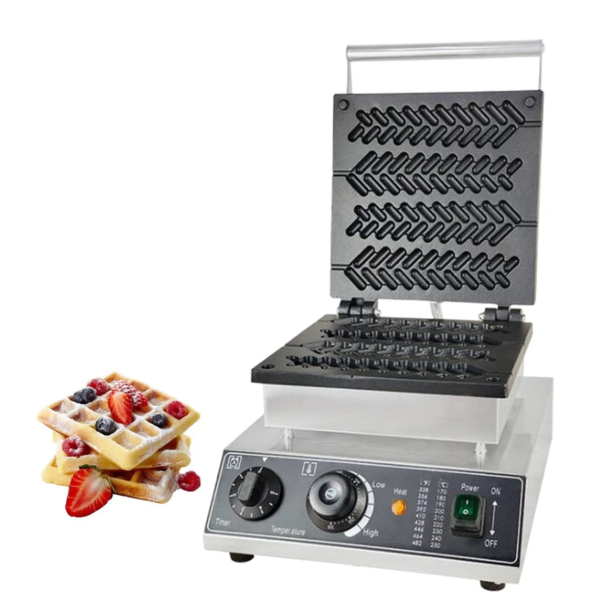 Longue Durée, Gaufrier Électrique 4 Pcs Machine à Gaufres Type Blé 1600 W Machine à Gaufres