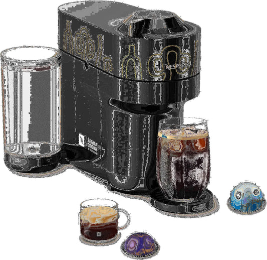 Machine à café Nespresso, Réservoir Latéral de 25 fl oz et Chauffe en 30 Secondes, SAMRA BLACK, SAMRA Origins by The Weeknd en Jaune buna, une Touche