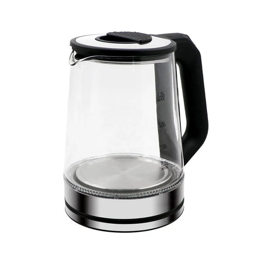 Bouilloire électrique, en Verre 2000W avec Arrêt Automatique 2,3 L Grande Capacité Bouilloire Rapide Théière Chauffe-Eau Chaud Convient pour Lait Café