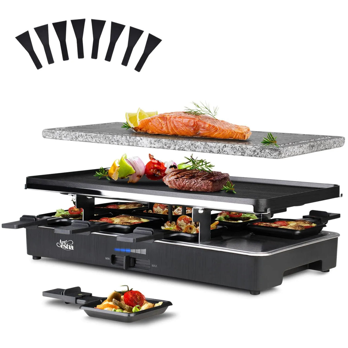 Table, 1200W, 1200 W Raclette, BBQ Coréen Électrique Intérieur 2 en 1 Gril BBQ Coréen, Raclette au Fromage, Raclette, 1200W Raclette grill, Grill