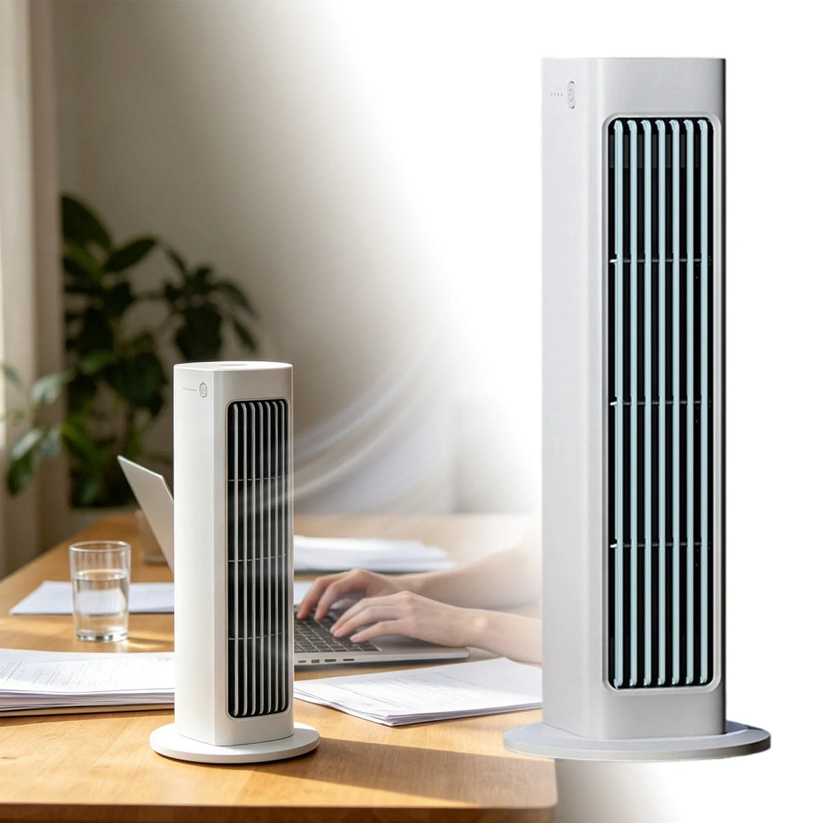 Climatiseur portable, Refroidisseur d'Air Évaporatif Personnel de Bureau, Trois Vitesses, Silencieux, pour la maison, l'extérieur et le Camping
