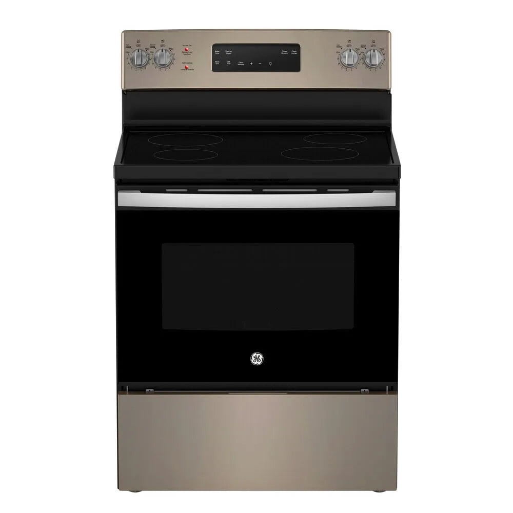 Cuisinière GE, Électrique Autoportante de 30 Pouces avec Tiroir de Rangement Ardoise - JCB630ETES