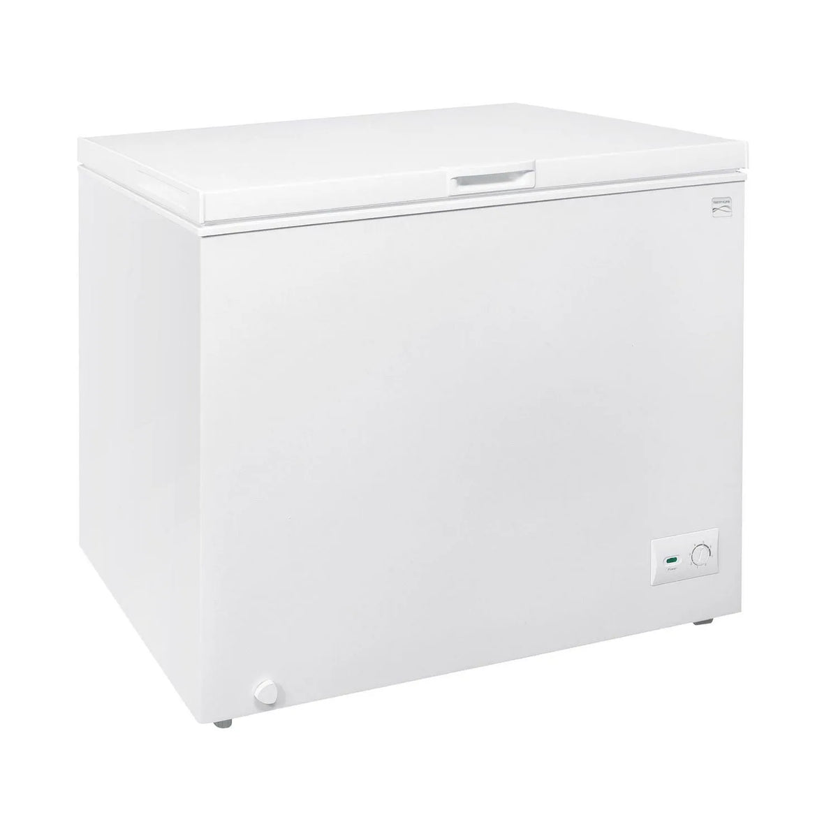 Congélateur coffre Kenmore, 246L, Coffre 8,7 pi3, Dégivrage Manuel, Couvercle à Charnière Équilibrée, Prêt pour le Garage, Blanc, Petit, 8,7 pi3