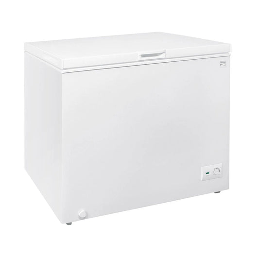 Congélateur coffre Kenmore, 246L, Coffre 8,7 pi3, Dégivrage Manuel, Couvercle à Charnière Équilibrée, Prêt pour le Garage, Blanc, Petit, 8,7 pi3