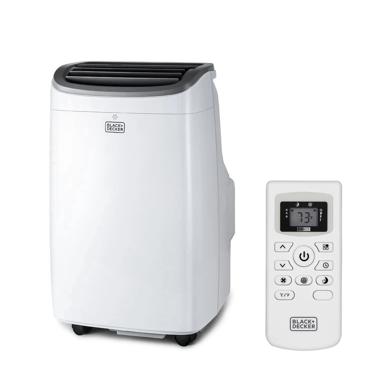 Climatiseur portable, BLACK+DECKER, 8 000 BTU jusqu'à 350 pieds carrés. avec télécommande, blanc
