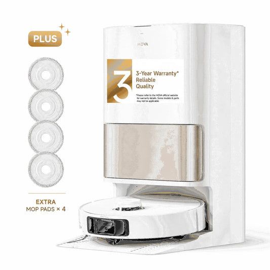 Aspirateur robot laveur MOVA, robot P10, Aspiration 26 000 Pa, Pro Ultra Gen2 et Vadrouille Combinés, Tampons de Vadrouille, P10 Pro Ultra Gen2
